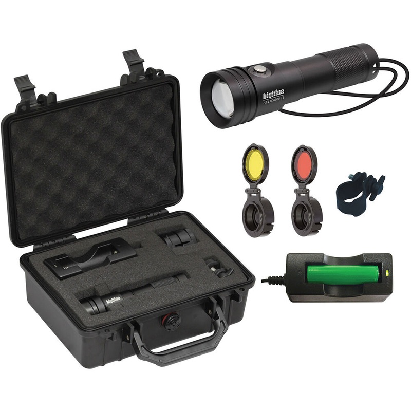 Bigblue AL1300NP Narrow Beam Dive Light with Side Switch (Black)