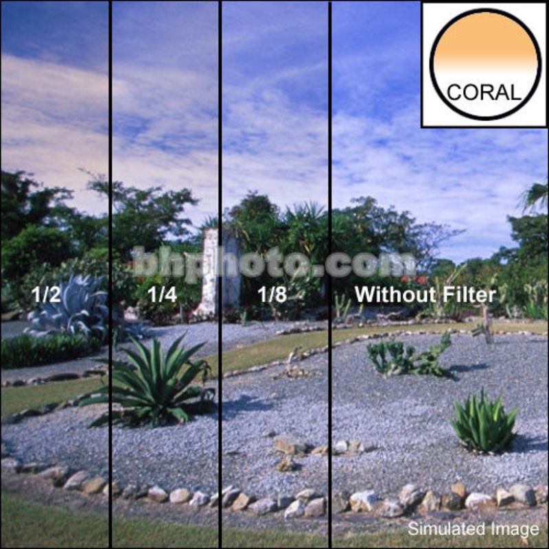 Tiffen 6.6 x 6.6" 1/4 Coral Soft-Edge Graduated Filter