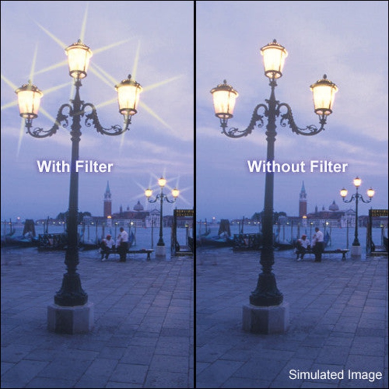 Tiffen 5.65 x 5.65" 6 Point / 4mm Grid Star Effect Glass Filter