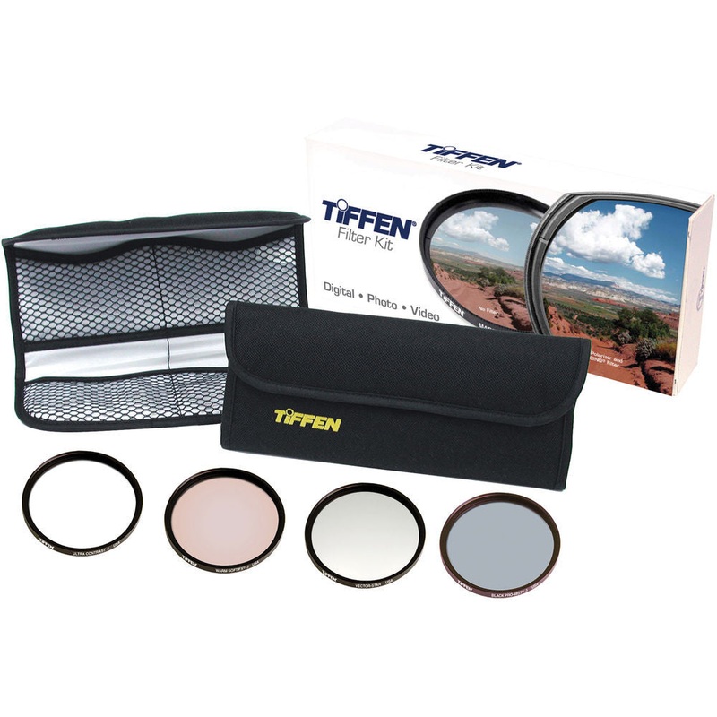 Tiffen 72mm Hollywood F/X Classic Filter Kit (Warm Soft F/X 3, Vector Star, Black Pro Mist 3, Ultra Contrast 3 Filters & 4 Pocket Pouch)