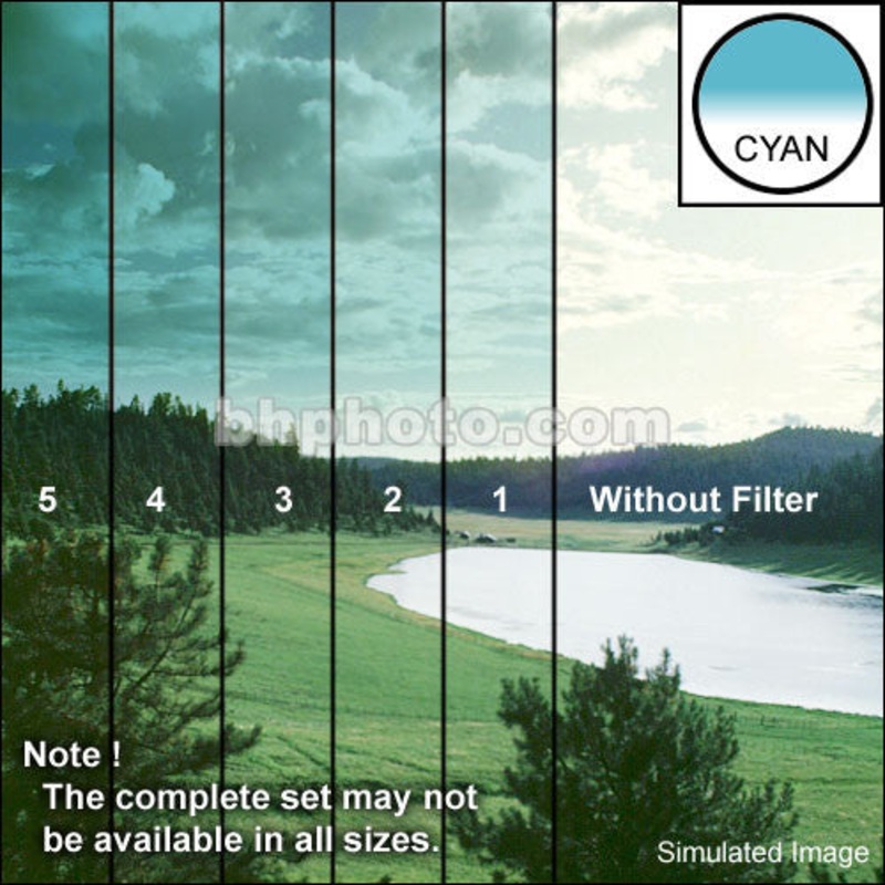 Tiffen 4 x 5.65" 4 Cyan Soft-Edge Graduated Filter (Vertical Orientation)
