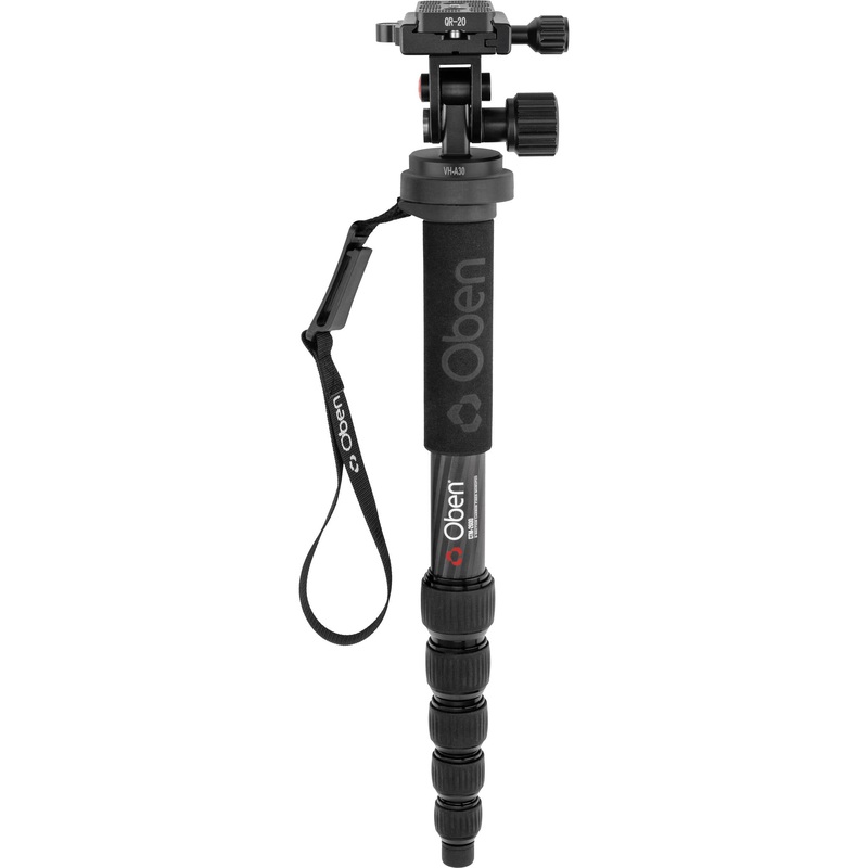 Oben CTM-2600 6-Section Carbon Fiber Monopod with VH-A30 Tilt Head Kit