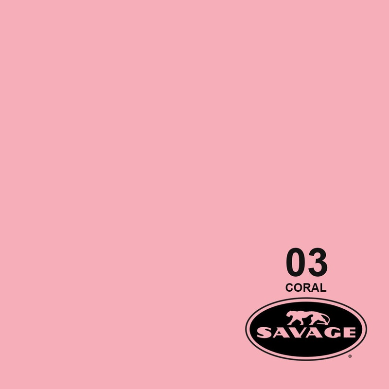 Savage 86"x12 Yards Seamless Paper Background - Coral