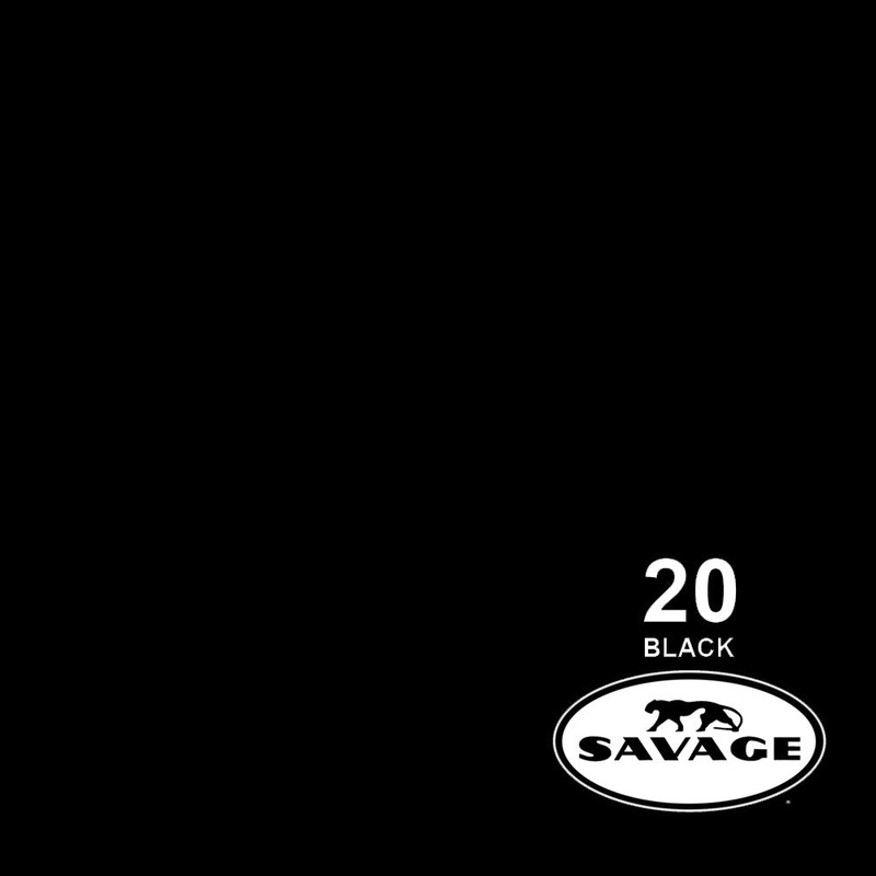 Savage 86"x12 Yards Seamless Paper Background - Super Black