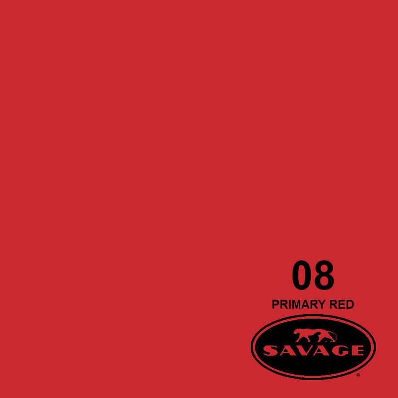 Savage 86"x12 Yards Seamless Paper Background - Primary Red
