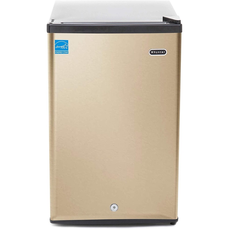 Whynter 2.1 cu. ft. Energy Star Upright Freezer with Lock, Rose Gold (CUF-210SSG)