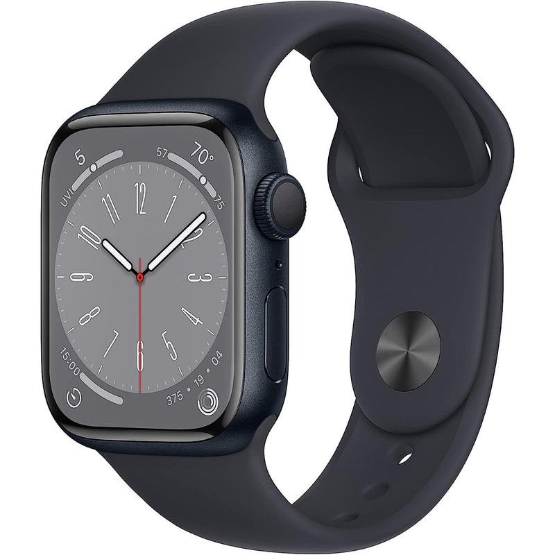 Apple Watch Series 8 [GPS 41mm] Smart Watch Midnight Aluminum Case & Sport Band