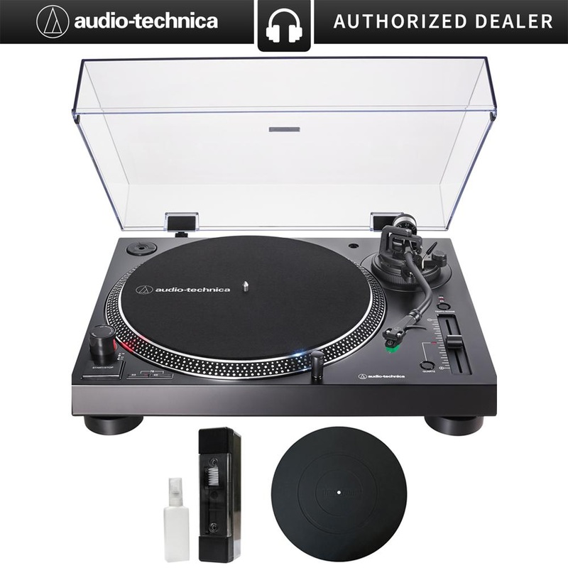 Audio-Technica AT-LP120XUSB-BK Direct-Drive Turntable Analog & USB (Black) + Accessories Bundle