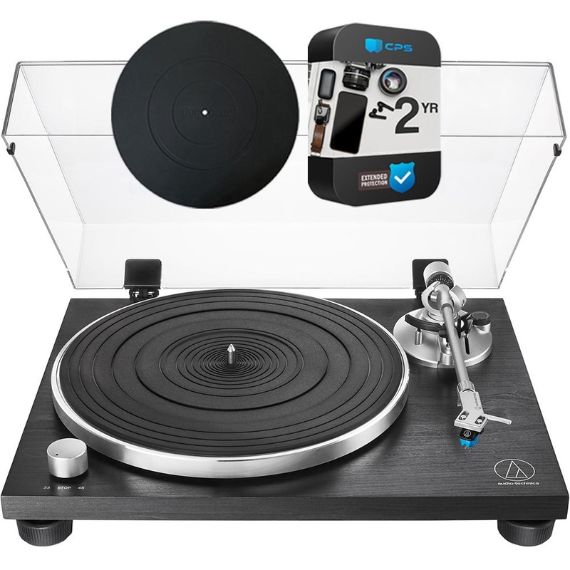 Audio-Technica AT-LPW30BKR Manual Belt-Drive Turntable + Mat w/ 2 Year Warranty