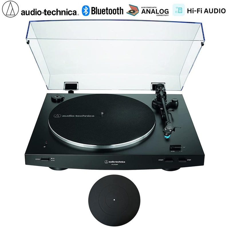 Audio-Technica Fully Automatic Wireless Belt-drive Turntable w/ 12" Rubber Mat Bundle