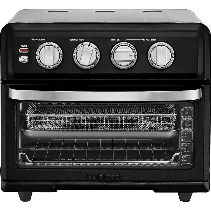 Cuisinart Air Fryer + Convection Toaster Oven, 8-1 Oven, Matte Black, Refurbished