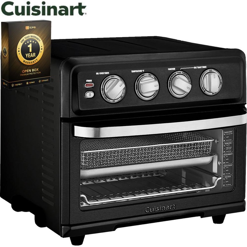 Cuisinart AirFryer Toaster Oven with Grill Matte Black Open Box+1 Year Warranty