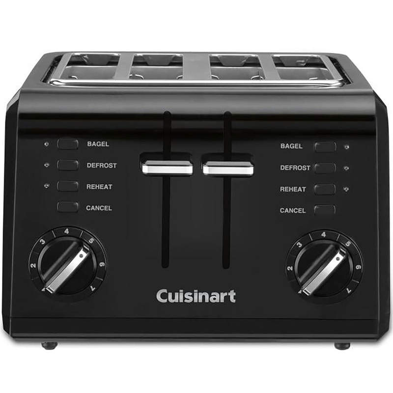 Cuisinart CPT-142BK 4-Slice Compact Toaster, Black, Factory Refurbished
