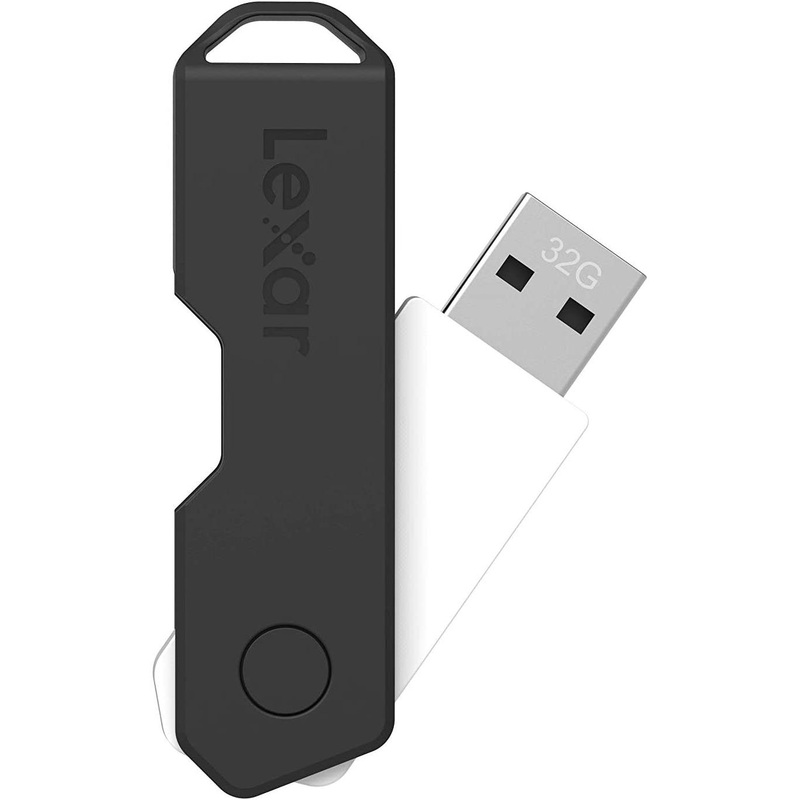 Lexar JumpDrive TwistTurn 32 GB High Speed USB Flash Drive (Black) - Open Box