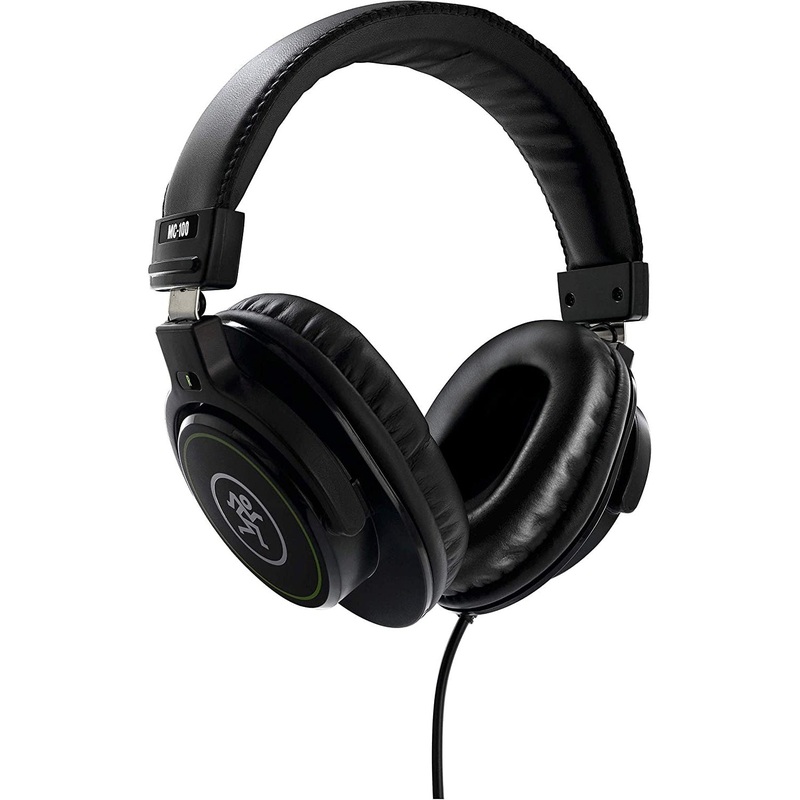 Mackie MC-100 Professional Closed-Back Studio Headphones, Black Adjustable Audio