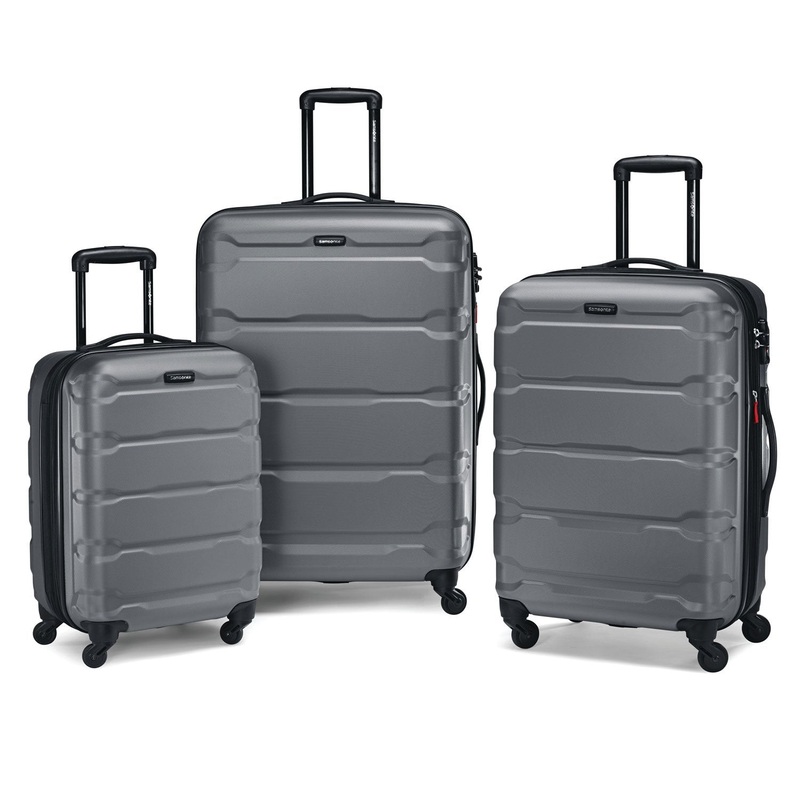 Samsonite Omni 3 Piece Hardside Luggage Nested Spinner Set (20"/24"/28") Charcoal
