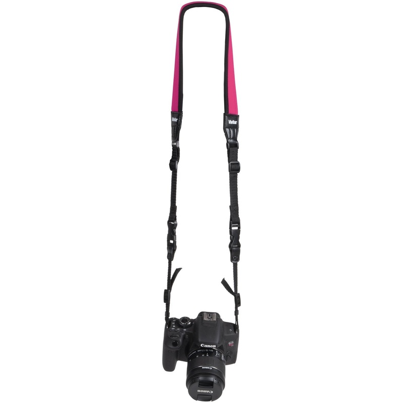 Vivitar Universal Neoprene Neck Camera Strap for DSLR, Mirrorless, Point/Shoot (Pink)
