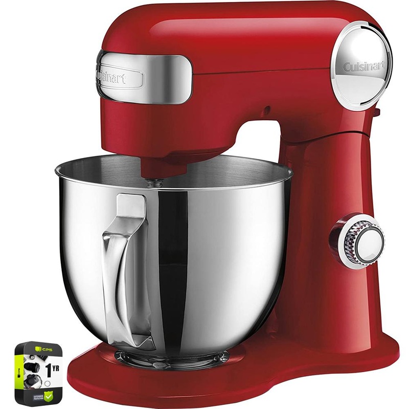 Cuisinart 5.5-Quart Stand Mixer SM-50 Ruby Red with 1 Year Extended Warranty