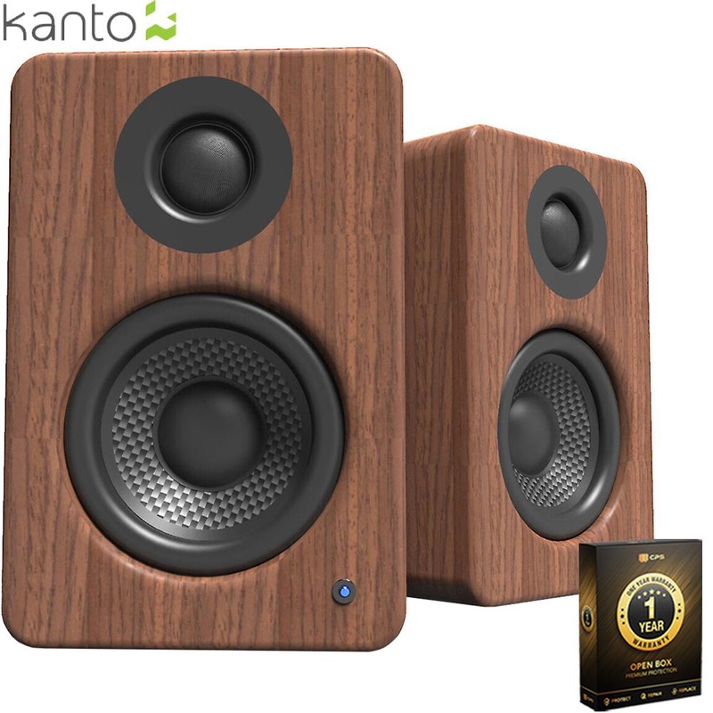 Kanto YU2WALNUT Powered Desktop Speakers Walnut/Noyer (Open Box) + 1 Year Warranty
