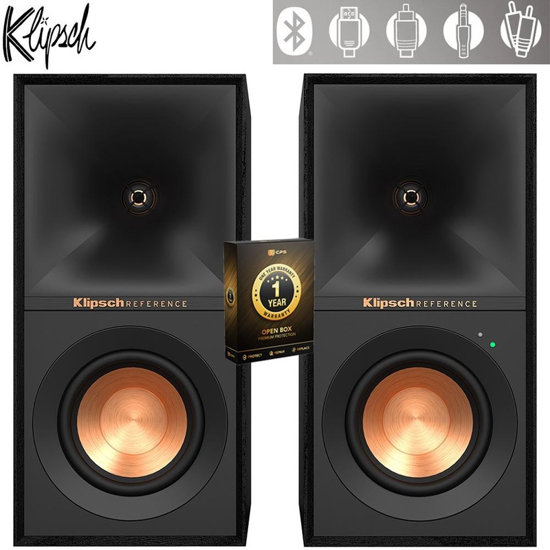 Klipsch 2-Way Wireless Bookshelf Speakers Black Pair Open Box + 1 Year Warranty