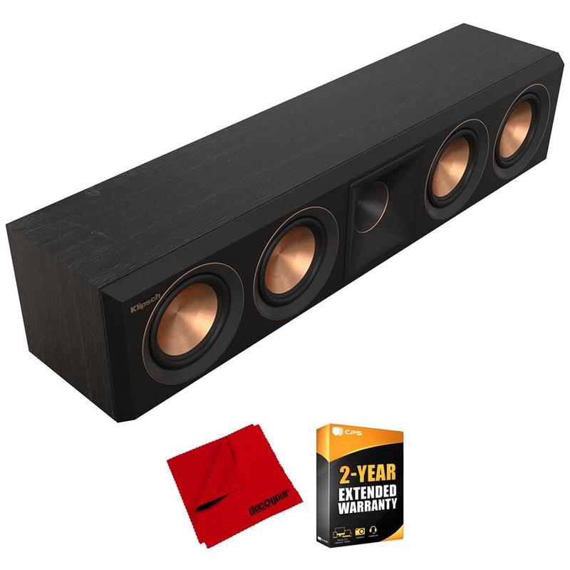 Klipsch RP-404C II Speaker: Enhanced Tweeter - Ebony w/ 2 Year Warranty Bundle