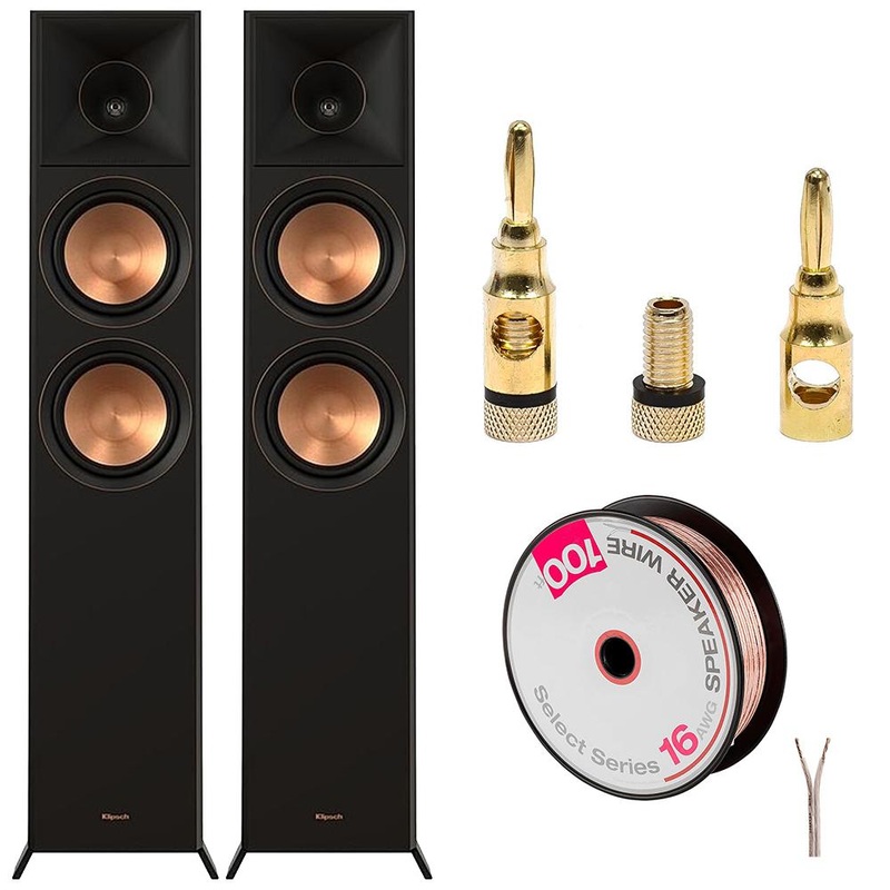 Klipsch RP-6000F II Floorstanding Speaker (Pair) + Deco Gear Wire + Banana Plugs