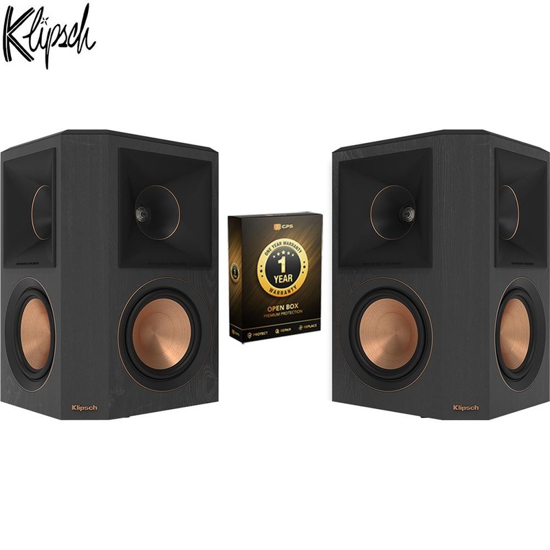 Klipsch Speaker Superior Surround Sound Ebony Pair Open Box with 1 Year Warranty