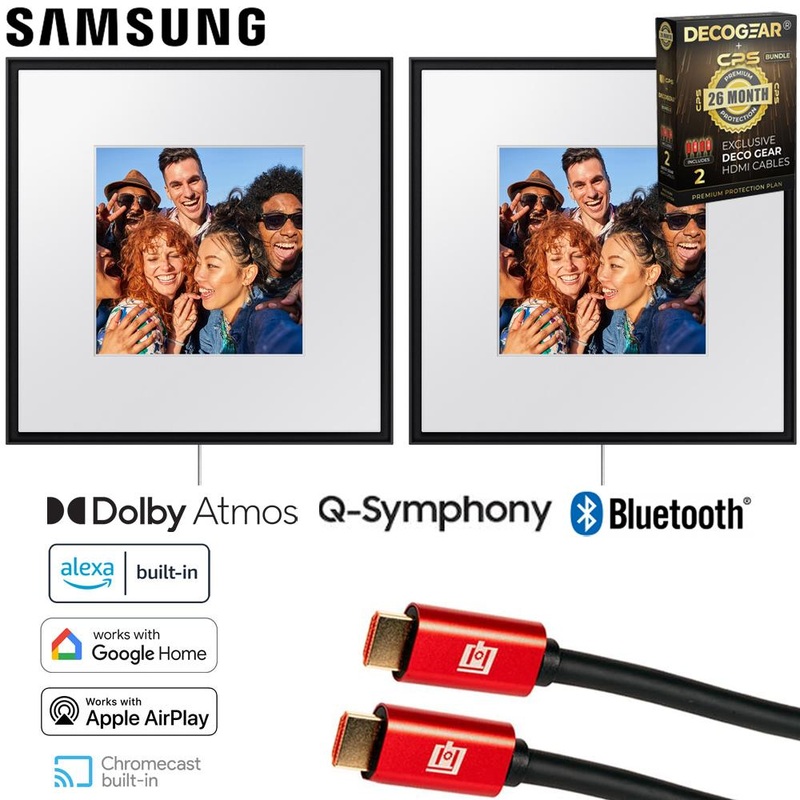 Samsung Photo Music Frame Smart Dual Speaker (2024) +26 Months Protection Bundle