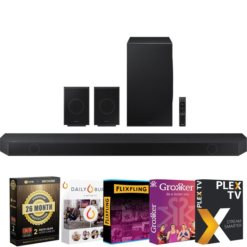 Samsung Q-series 11.1.4 ch. Wireless Dolby Soundbar (2024) + 26 Months Protection Plan