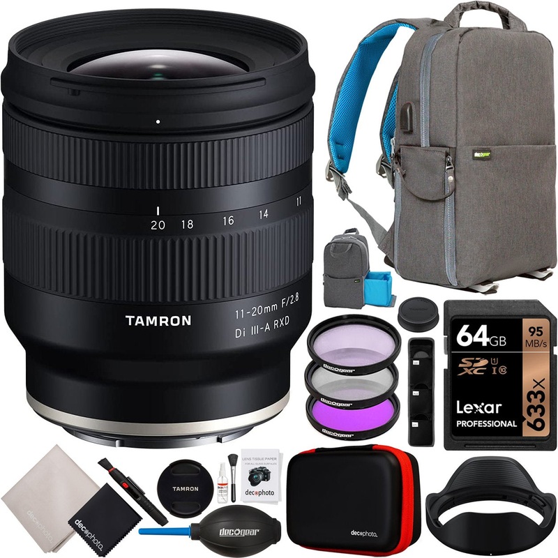 Tamron 11-20mm F2.8 DI III-A RXD Lens for Sony E APS-C Mirrorless Cameras B060 Bundle