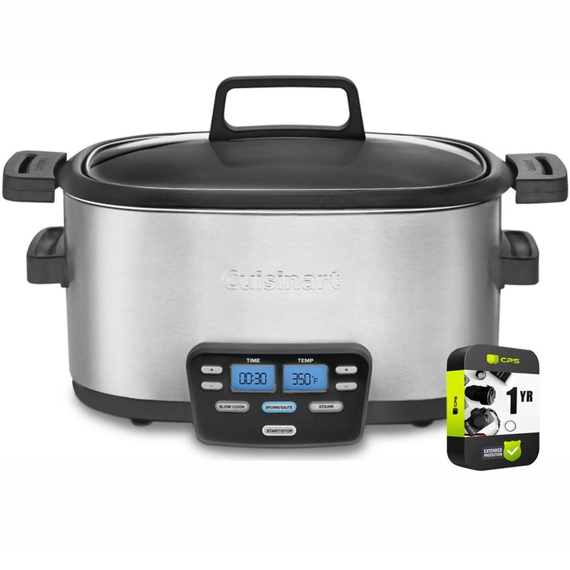 Cuisinart 6 Quart 3-In-1 Cook Central Multicooker Slow Cooker Steamer + Warranty