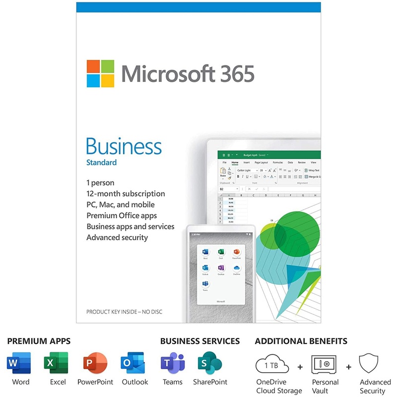 Microsoft 365 Business Standard 1 Year Subscription for 1 User  KLQ-00495