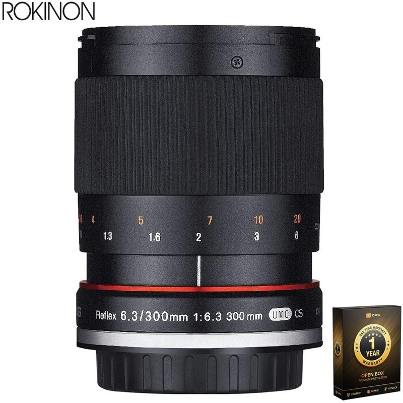 Rokinon 300mm F6.3 Mirror Lens for Sony E-Mount (Black) - Open Box with 1 Year Warranty
