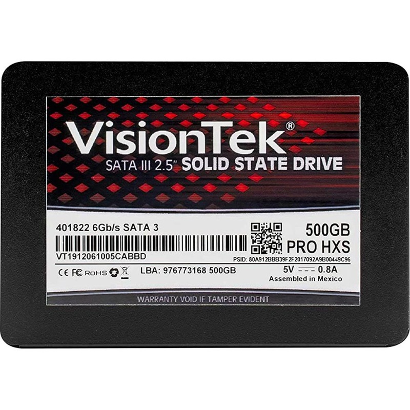 Visiontek 500GB PRO HXS 7mm 2.5" SSD internal computer Memory & Storage - 901310