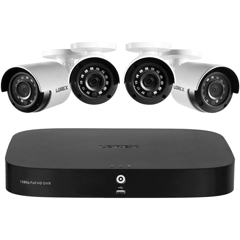 Lorex 1080p HD 8-Channel 1TB DVR Security Camera System with Four 2MP Bullet Cameras