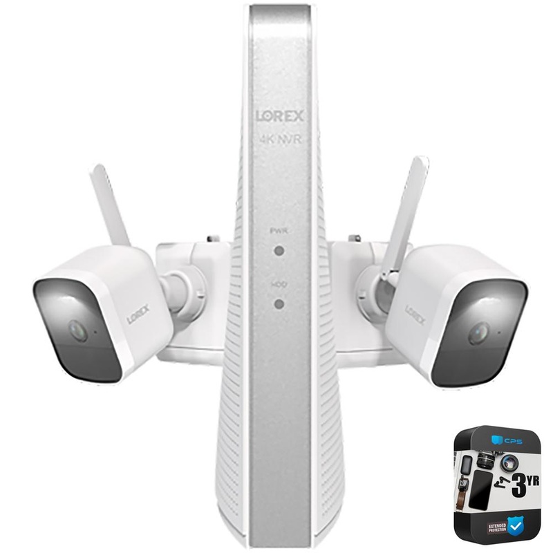 Lorex 4K 1TB NVR System w/ 2 Outdoor Battery Security Cameras + 3 Yr Warranty Bundle