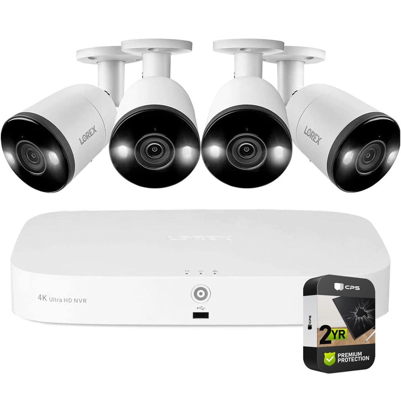 Lorex 4K 8-channel 3TB Wired NVR System + 4 Smart Cameras with 2 Year Warranty