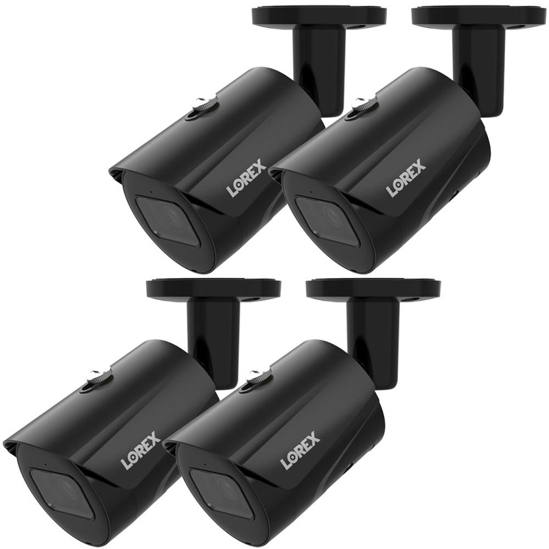 Lorex 4K AI IP Wired Bullet Camera Black (4-Pack)