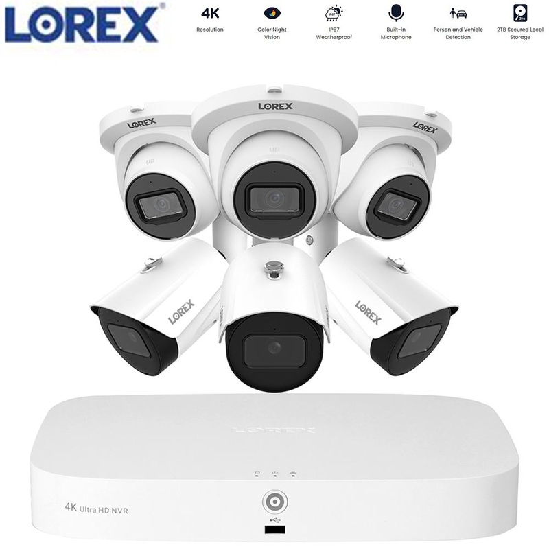 Lorex Fusion NVR with A20 (Aurora Series) Bullet Cameras 2TB Wired Refurbished
