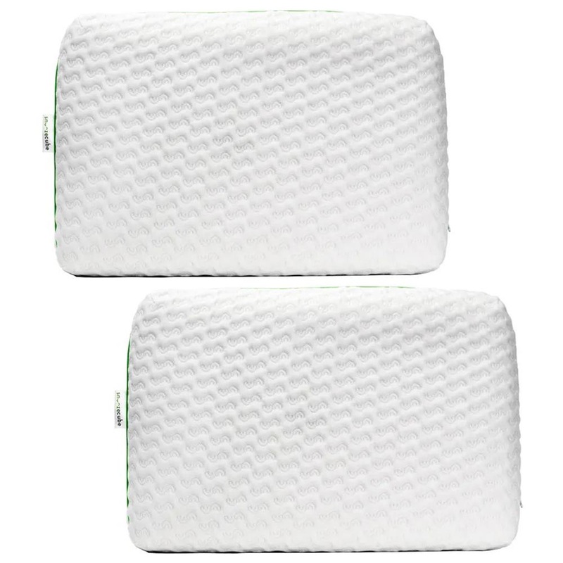 I Love Pillow Snoozecube Sleeping Pillow Queen White 2 Pack