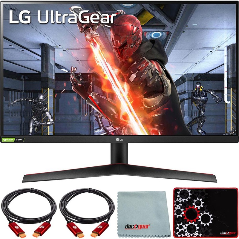 LG 27" UltraGear QHD IPS 144Hz 16:9 G-SYNC HDR Monitor with Mouse Pad Bundle