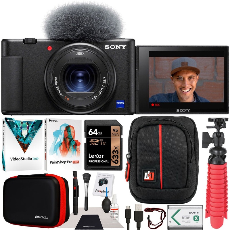Sony ZV-1 Compact Digital Vlogging 4K Video Camera Content Creators & Vloggers Bundle