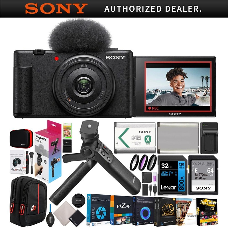 Sony ZV-1F Vlog 4K Camera+Vlogger Tripod Kit Content Creator Bundle Refurbished