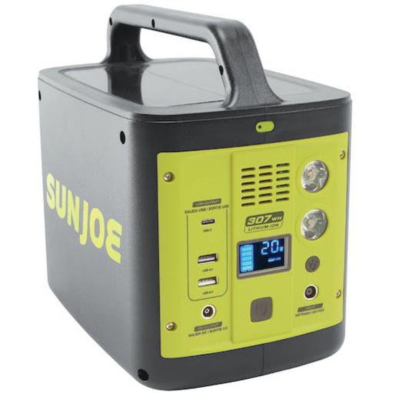 Sun Joe PPG300 307Wh 6-Amp Portable Power Generator with Outlets and USB Ports