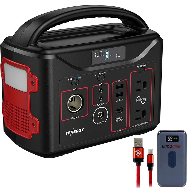 Tenergy 300Wh Portable Power Station / Battery LiFePO4 200W + Power Bank Bundle