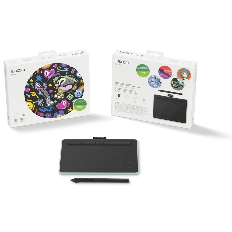 Wacom Intuos Wireless Drawing Tablet with software Included - Pistachio (CTL4100WLE0)