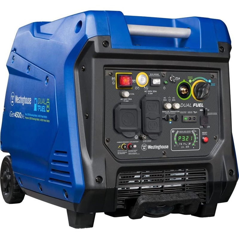 Westinghouse iGen4500DFC Portable Gas/Propane Digital Inverter Generator with CO Sensor