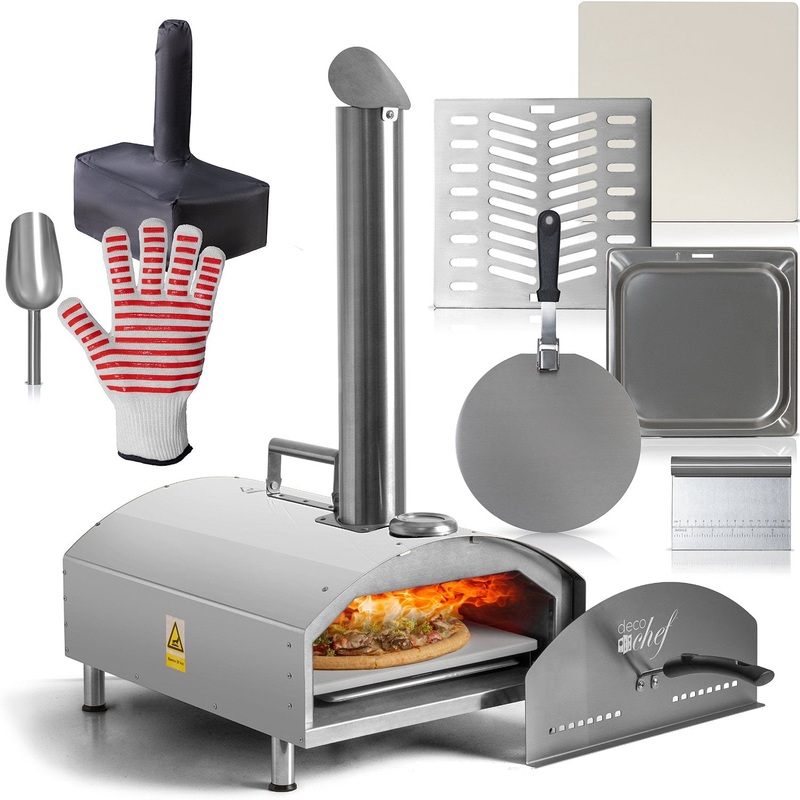 Deco Chef Portable Outdoor Pizza Oven with 2-in-1 Pellet Pizza & Grill Oven Functionality