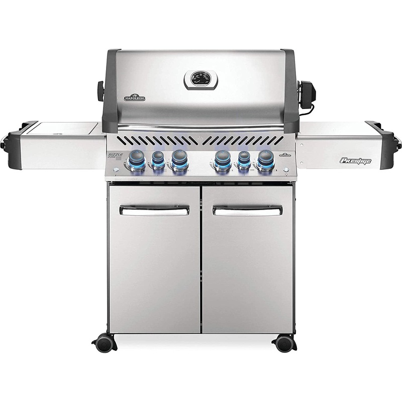Napoleon Prestige 500 Propane Gas Grill with Infrared Side/Rear Burners, Stainless Steel
