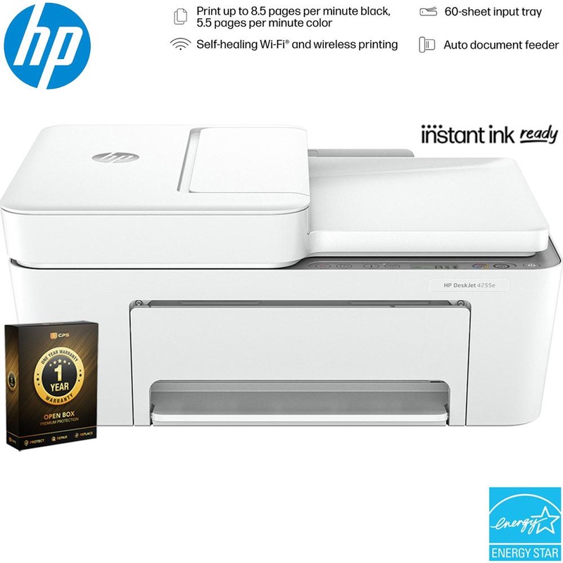 Hewlett Packard DeskJet 4255e Wireless Color Printer Open Box + 1 Year Warranty